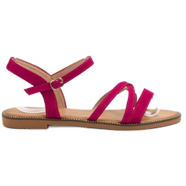 Ch. Creation Sandali in camoscio rosa