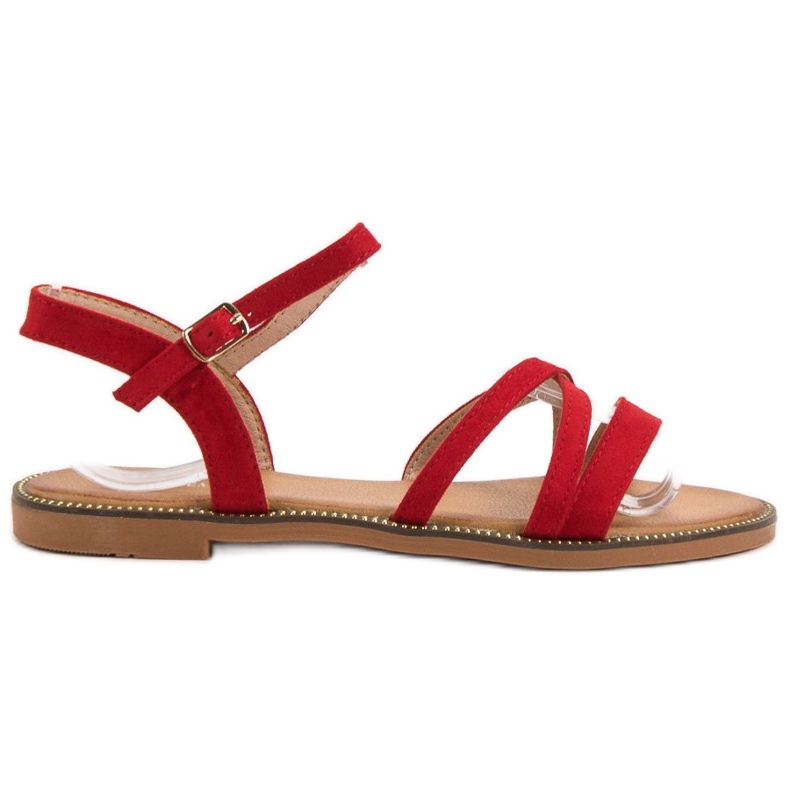 Ch. Creation Sandali in camoscio rosso
