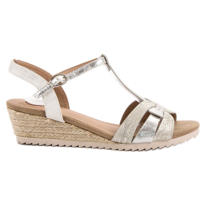 Kylie Sandali con zeppa argento grigio