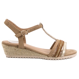 Kylie Sandali espadrillas marrone giallo