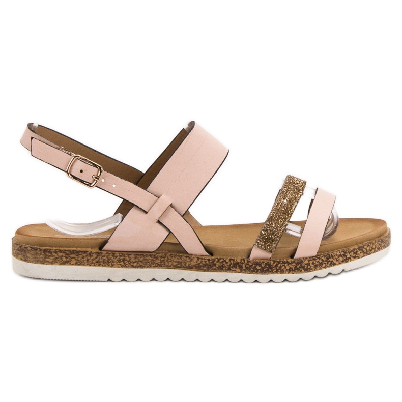 SHELOVET Sandali Con Cubic Zirconia rosa