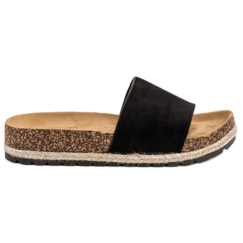 Bestelle Pantofole classiche in pelle scamosciata nero