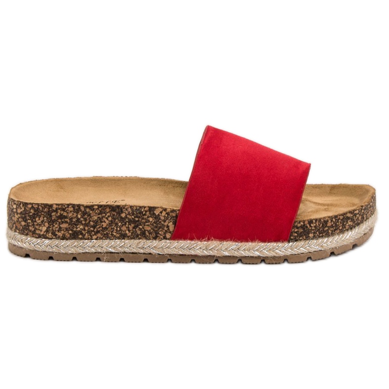 Bestelle Pantofole classiche in pelle scamosciata rosso