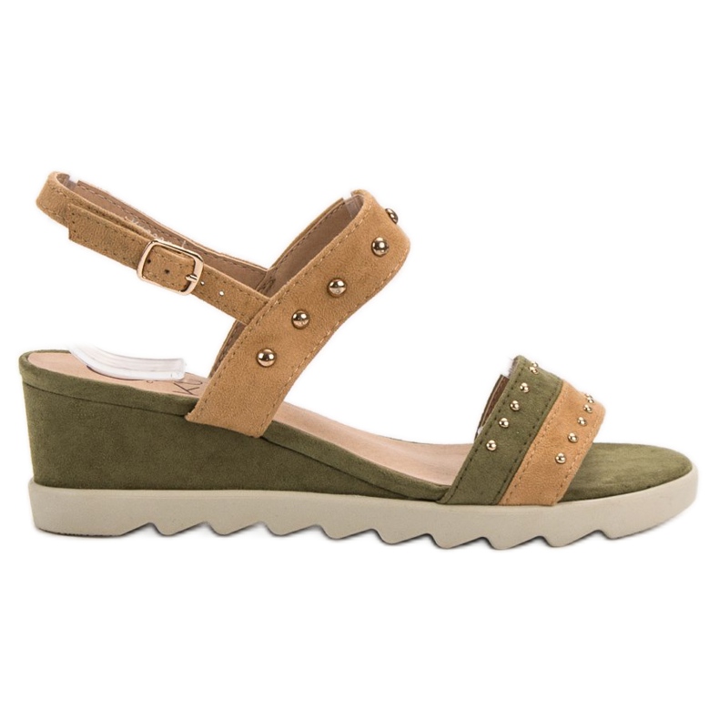 Kylie Sandali Con Strass marrone verde