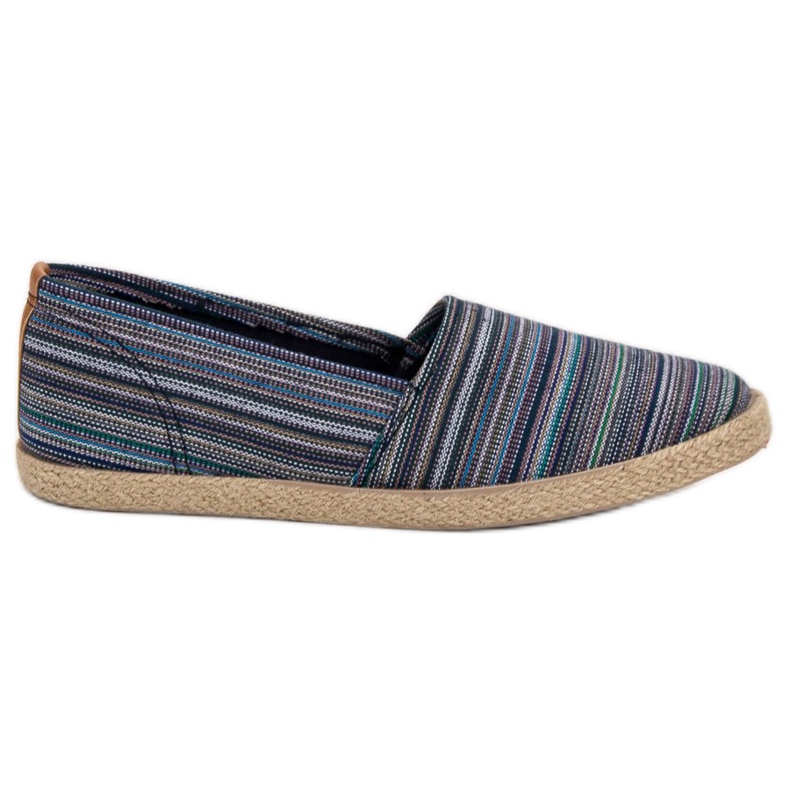 McKey Espadrillas a righe marrone blu navy blu verde