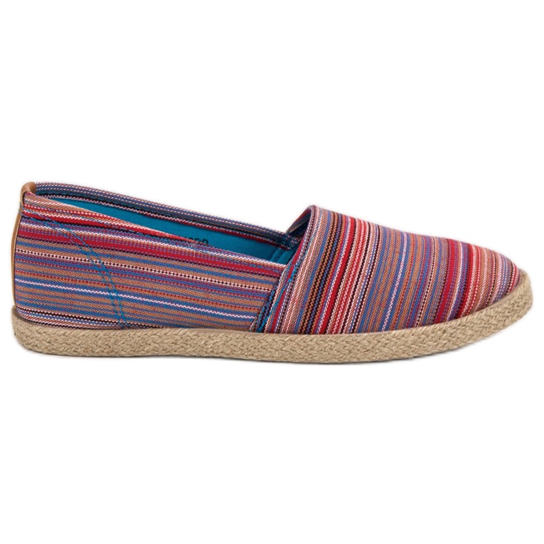 McKey Espadrillas a righe marrone rosso blu