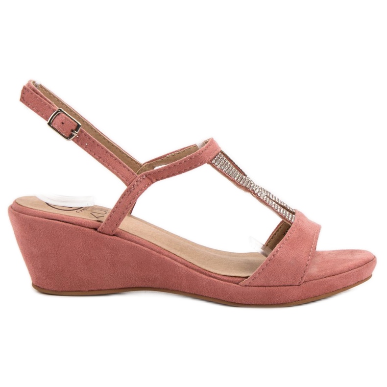 Kylie Sandali rosa con cristalli