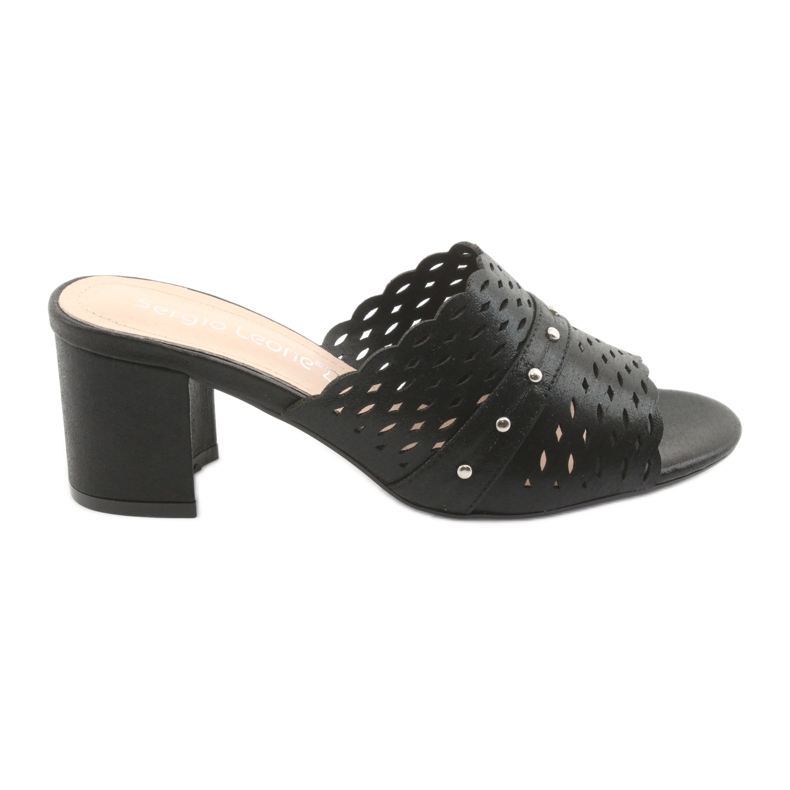 Pantofole da donna nere Sergio Leone KL319 nero