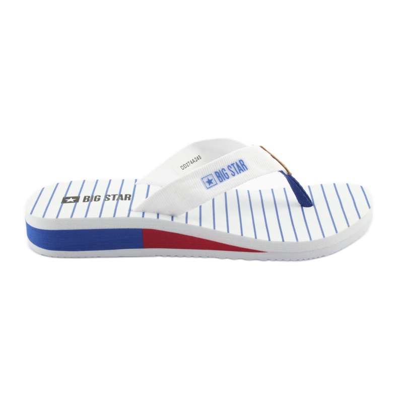 Infradito Big Star con zeppa bianca marrone blu rosso
