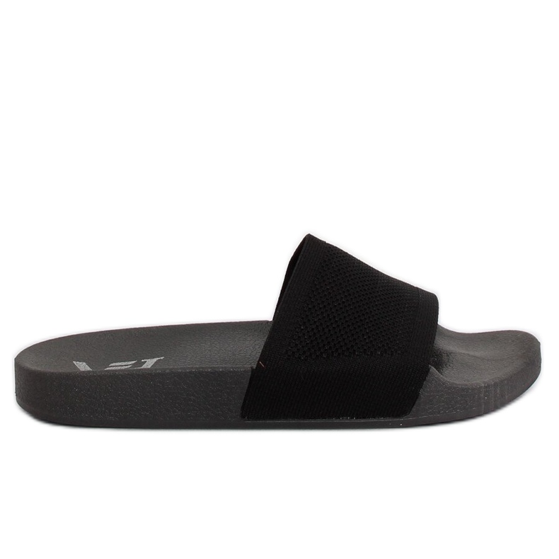 Pantofole nere con cintura in maglia PT-110 Black nero