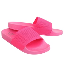 Pantofole con cintura in maglia rosa PT-110 Fucsia