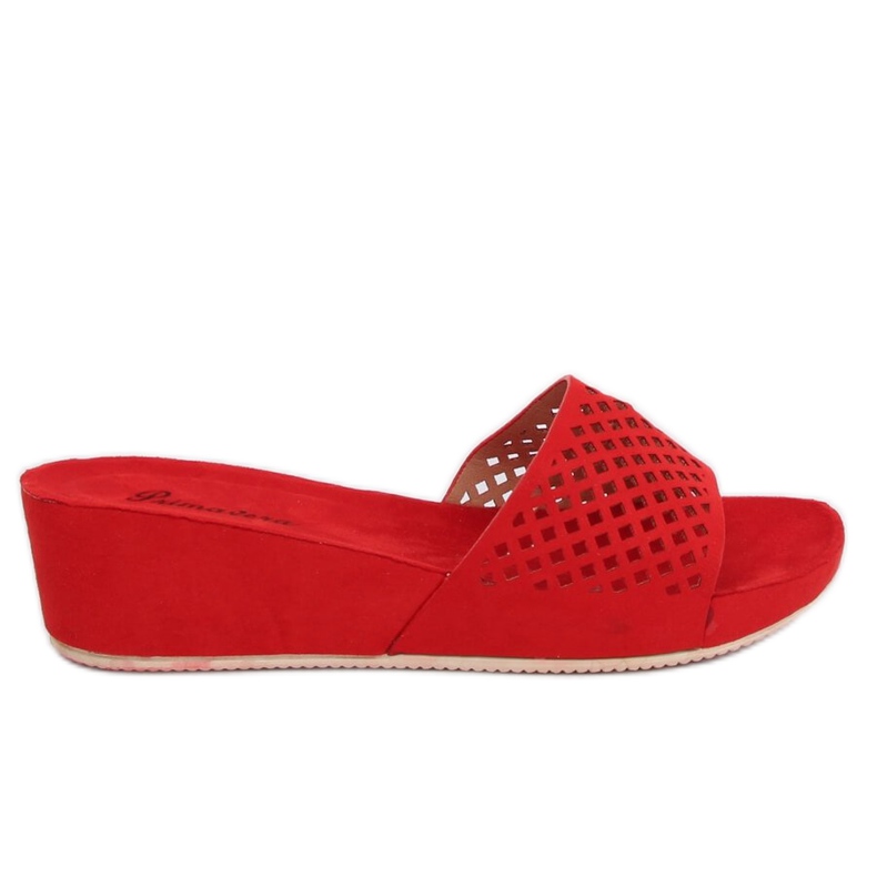 Pantofole rosse traforate JS-03 Red rosso