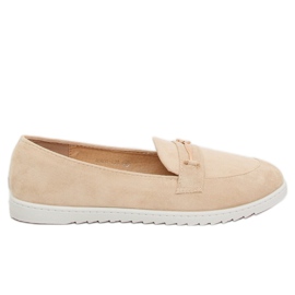 Mocassini da donna beige BJ600-E25 Albicocca