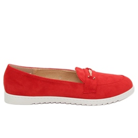 Rosso Mocassini da donna BJ600-E25 Rosso