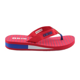 Infradito Big Star con zeppa marrone blu rosso