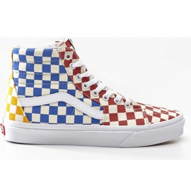 Vans Sk8 Hi Vlv Checkerboard Multi True White bianco blu multicolore