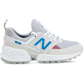 New Balance Ws574pra Sport Volpe artica con profondo blu ozono grigio