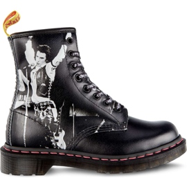 Dr. Martens 1460 Sex Pistols Vicious Black Pistols Backhand Straw Grain nero