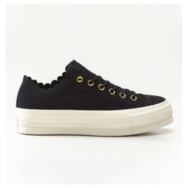 Converse Garzetta All Star Lift Chell Taylor 499 Black Gold Garzetta nero