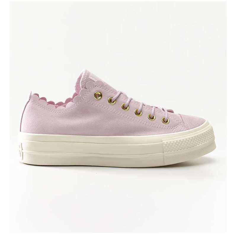 Converse Garzetta d'oro Chuck Taylor All Star Lift Scallop 500 Pink Foam viola