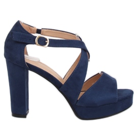 Sandali sulla piattaforma blu VV-23 blu blu navy