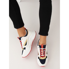 Scarpe sportive multicolor BK008-47 BIANCO / BLU II-GAT bianca blu navy
