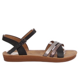 Sandali neri da donna TS-9 Black nero
