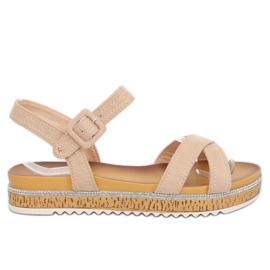 Sandali beige da donna Y1521 Beige
