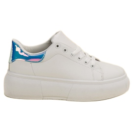 Renda Scarpe bianche sulla piattaforma bianco