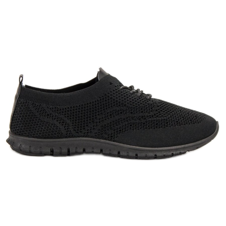 SHELOVET Calzature con lacci in tessuto nero