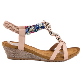 SHELOVET Sandali Con Ornamenti rosa