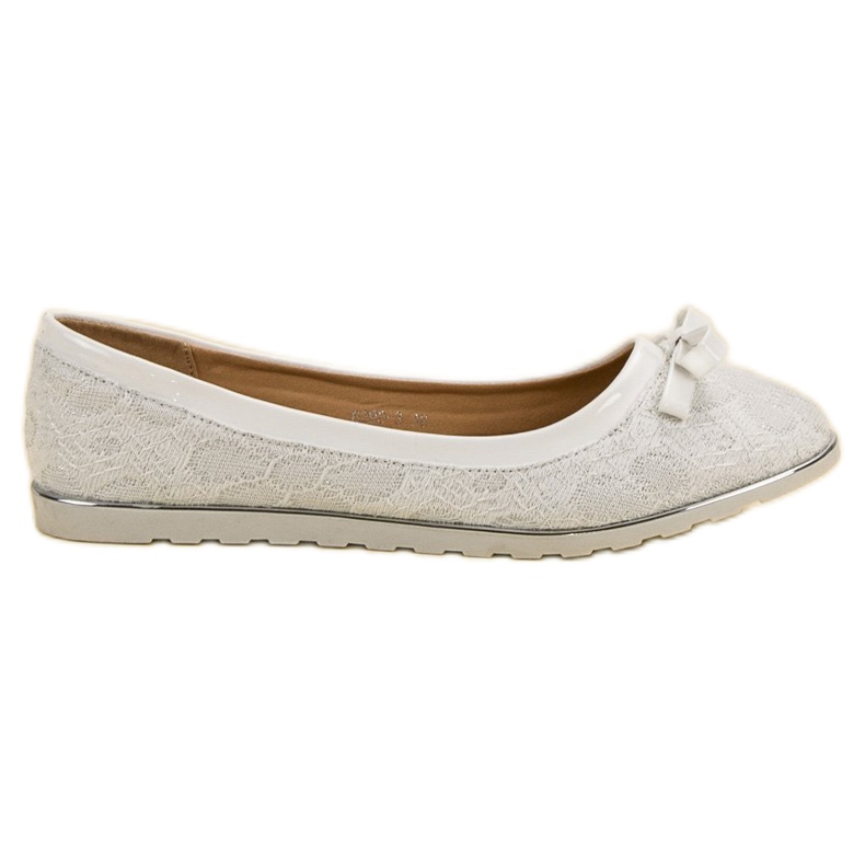 SHELOVET Ballerina Con Pizzo bianca