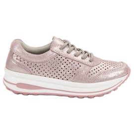 Filippo Scarpe in broccato di pelle rosa