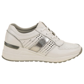 Filippo Sneakers con zeppa in pelle bianca
