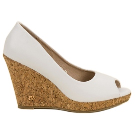 Décolleté con zeppa Open Toe VICES bianco