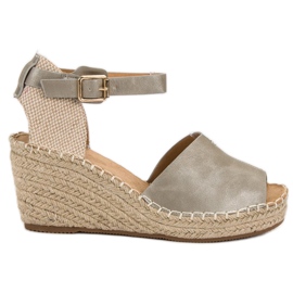 Evento Sandali con zeppa casual grigio