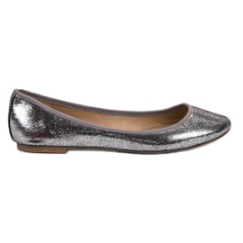 SHELOVET Ballerine lucenti grigio