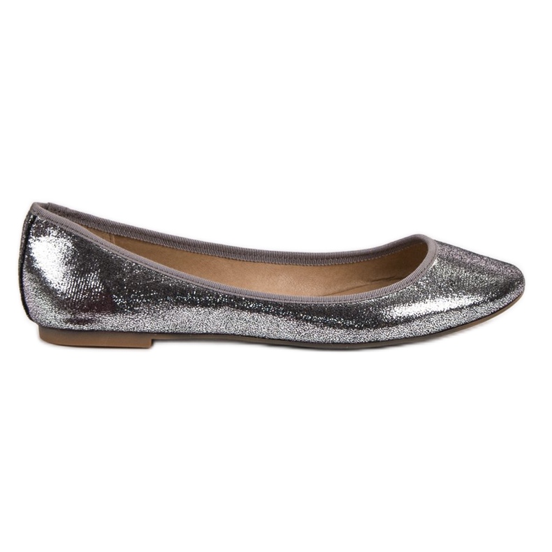 SHELOVET Ballerine lucenti grigio