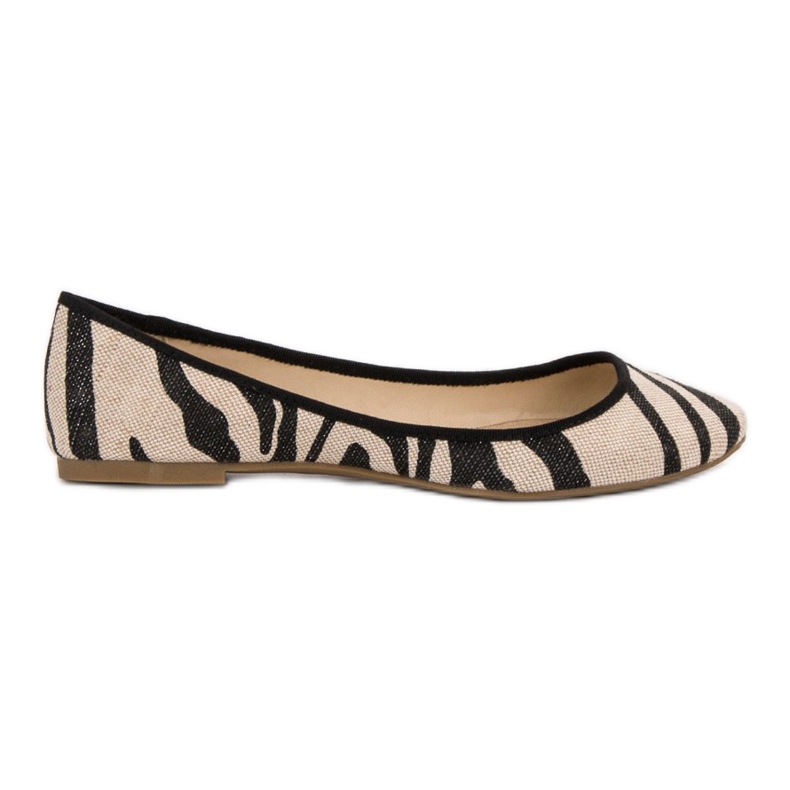 SHELOVET Ballerina con stampa animalier marrone
