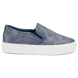 SHELOVET Scarpe da ginnastica blu slip-on