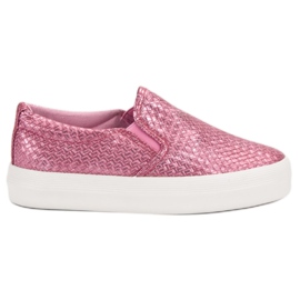 SHELOVET Scarpe da ginnastica rosa slip-on