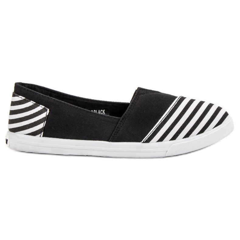 SHELOVET Scarpe da ginnastica leggere slip-on bianca nero