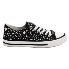J. Star Sneakers Nere Con Stelle nero