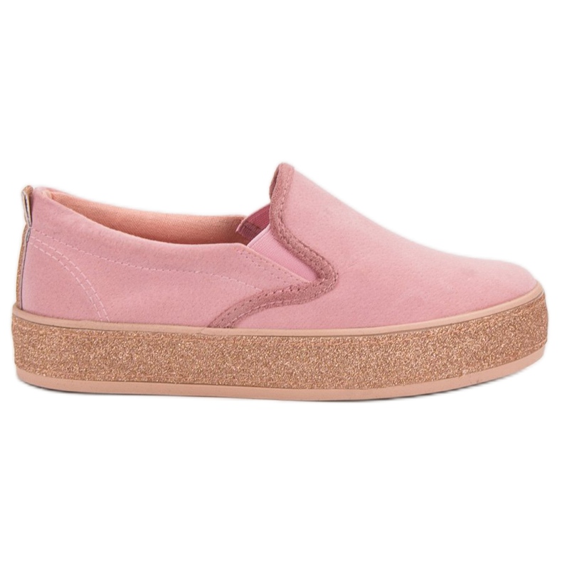 SHELOVET Slipon Con Suola Glitter rosa