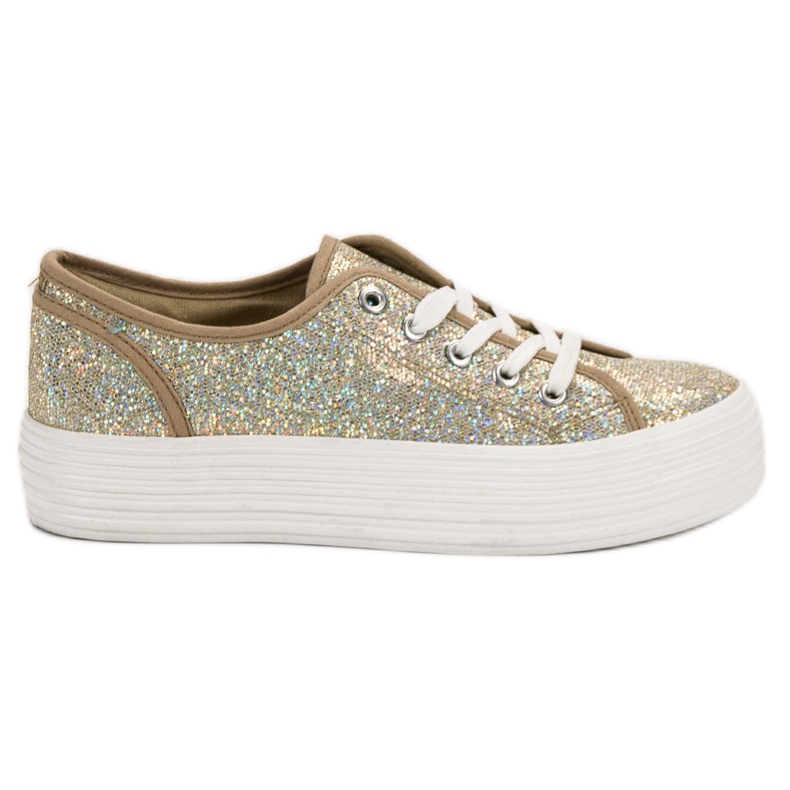 SHELOVET Sneakers Con Glitter giallo