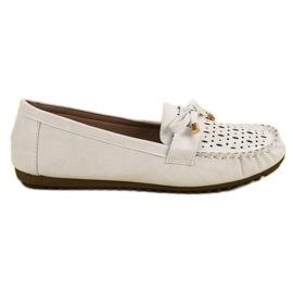 Top Shoes Mocassini bianchi traforati bianco