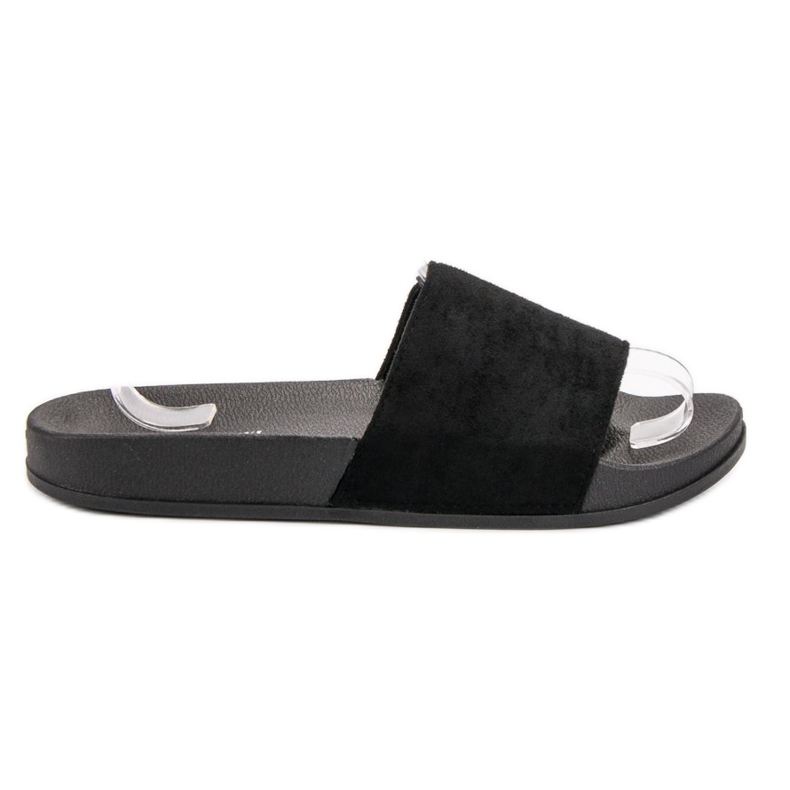Queen Vivi Comode pantofole in pelle scamosciata nero