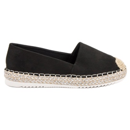 SHELOVET Espadrillas in camoscio nero