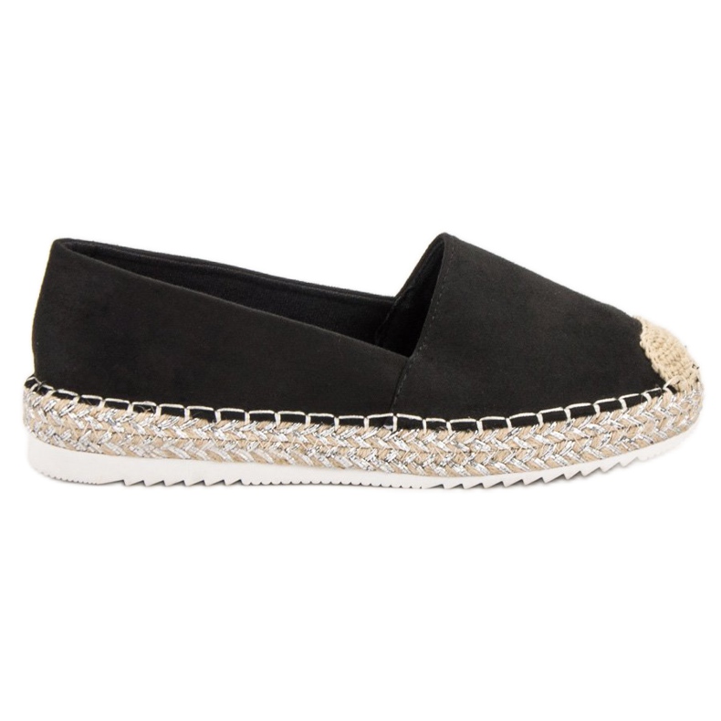 SHELOVET Espadrillas in camoscio nero