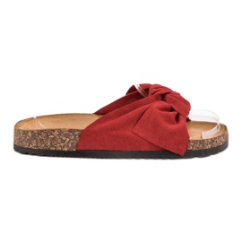 Sweet Shoes Pantofole in pelle scamosciata rosso